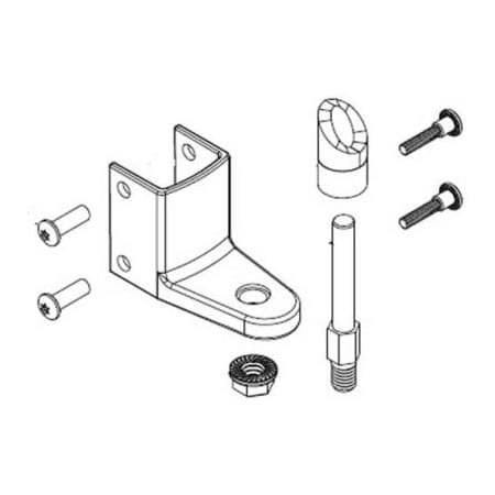 Bradley Bradley Metal Toilet Partition Bottom Hinge Kit, Zamak, Baked Enamel - HDWT-T110 HDWT-T110